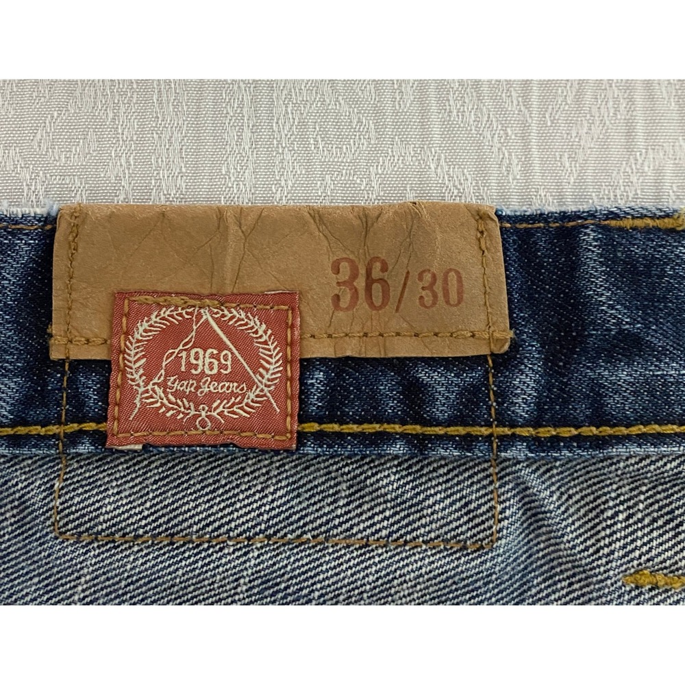 Gap 1969 Loose Fit Mens Blue Denim Jeans 36x30 Baggy Wide Leg Medium Wash 54023 - Picture 5 of 10